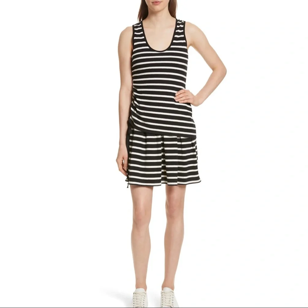 NEW DEREK LAM 10 CROSBY STRIPED MINI DRESS - Picture 10 of 10